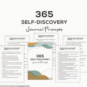 365 Self Discovery Journal Prompts Book NWT